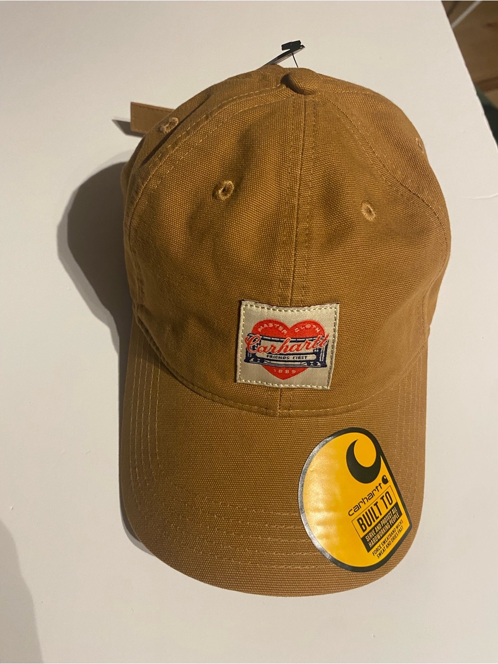 Carhartt Tan Canvas Relaxed Baseball Cap with Logo Patch